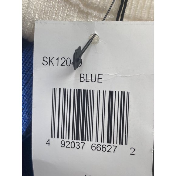 Nancy Yang Women’s Crew-Neck Ribbed Pullover Sweater Size M New Blue - Picture 2 of 2